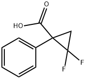 2,2-Difluoro-1-phenylcyclopropanecarboxylic acid Struktur