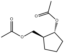 Cyclopentanemethanol, 2-(acetyloxy)-, acetate, (1S-trans)- (9CI),156039-26-8,结构式