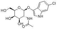 6-CHLORO-3-INDOXYL-N-ACETYL-BETA-D-GLUCOSAMINIDE Structure