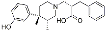 (R)-2-苄基-3-[(3R,4R)-4-(3-羟基苯基)-3,4-二甲基哌啶-1-基]丙酸, 156130-41-5, 结构式