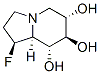 6,7,8-Indolizinetriol, 1-fluorooctahydro-, 1S-(1.alpha.,6.beta.,7.alpha.,8.beta.,8a.beta.)- Struktur