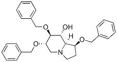 8-Indolizinol, octahydro-1,6,7-tris(phenylmethoxy)-, 1S-(1.alpha.,6.beta.,7.alpha.,8.beta.,8a.beta.)- Structure