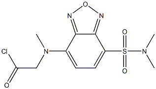 4-(N,N-二甲基氨磺酰)-7-(N-氯甲酰甲基-N-甲氨基)-2,1,3-苯并恶二唑[用于高效液相色谱标记], 156153-43-4, 结构式