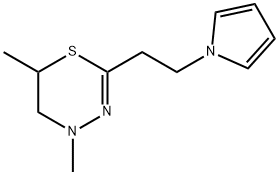 5,6-Dihydro-4,6-dimethyl-2-[2-(1H-pyrrol-1-yl)ethyl]-4H-1,3,4-thiadiazine 结构式