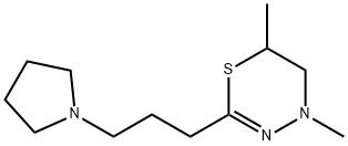 5,6-Dihydro-4,6-dimethyl-2-[3-(1-pyrrolidinyl)propyl]-4H-1,3,4-thiadiazine,15620-49-2,结构式