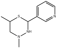 3,4,5,6-Tetrahydro-4,6-dimethyl-2-(3-pyridinyl)-2H-1,3,4-thiadiazine Struktur