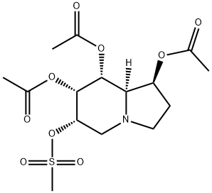 1,6,7,8-Indolizinetetrol, octahydro-, 1,7,8-triacetate 6-methanesulfonate, 1S-(1.alpha.,6.beta.,7.alpha.,8.beta.,8a.beta.)- Structure