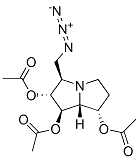 1H-Pyrrolizine-1,2,7-triol, 3-(azidomethyl)hexahydro-, triacetate (ester), 1R-(1.alpha.,2.beta.,3.alpha.,7.beta.,7a.alpha.)- 化学構造式