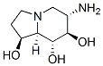 1,7,8-Indolizinetriol, 6-aminooctahydro-, 1S-(1.alpha.,6.beta.,7.alpha.,8.beta.,8a.beta.)- 化学構造式