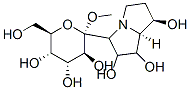 .beta.-D-Glucopyranoside, (hexahydro-1,2,7-trihydroxy-1H-pyrrolizin-3-yl)methyl, 1R-(1.alpha.,2.beta.,3.alpha.,7.beta.,7a.alpha.)- Structure