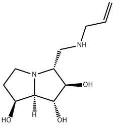 1H-Pyrrolizine-1,2,7-triol, hexahydro-3-(2-propenylamino)methyl-, 1R-(1.alpha.,2.beta.,3.alpha.,7.beta.,7a.alpha.)- 化学構造式