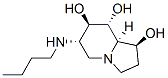 1,7,8-Indolizinetriol, 6-(butylamino)octahydro-, 1S-(1.alpha.,6.beta.,7.alpha.,8.beta.,8a.beta.)- Struktur