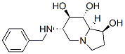 1,7,8-Indolizinetriol, octahydro-6-(phenylmethyl)amino-, 1S-(1.alpha.,6.beta.,7.alpha.,8.beta.,8a.beta.)- Struktur