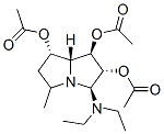 1H-Pyrrolizine-1,2,7-triol, 3-(diethylamino)methylhexahydro-, triacetate (ester), 1R-(1.alpha.,2.beta.,3.alpha.,7.beta.,7a.alpha.)- 化学構造式