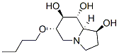 1,7,8-Indolizinetriol, 6-butoxyoctahydro-, 1S-(1.alpha.,6.beta.,7.alpha.,8.beta.,8a.beta.)- 化学構造式