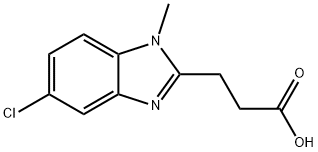 3-(5-CHLORO-1-METHYL-1H-BENZO[D]IMIDAZOL-2-YL)PROPANOIC ACID,156213-02-4,结构式