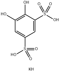 ジカリウム=4,5-ジヒドロキシ-1,3-ベンゼンジスルホナート 化学構造式
