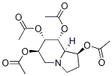 1,6,7,8-Indolizinetetrol, octahydro-, tetraacetate (ester), 1S-(1.alpha.,6.alpha.,7.beta.,8.beta.,8a.beta.)- 化学構造式