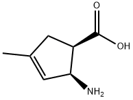 3-Cyclopentene-1-carboxylicacid,2-amino-4-methyl-,cis-(9CI) Structure