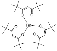 トリス(2,2,6,6-テトラメチル-3,5-ヘプタンジオナト)ツリウム 化学構造式