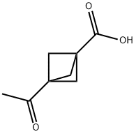 Bicyclo[1.1.1]pentane-1-carboxylic acid, 3-acetyl- (9CI) Struktur