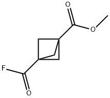 Bicyclo[1.1.1]pentane-1-carboxylic acid, 3-(fluorocarbonyl)-, methyl ester (9CI) 结构式