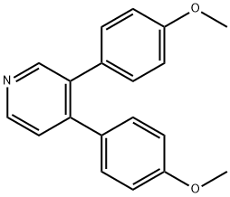 3,4-ビス(p-メトキシフェニル)ピリジン 化学構造式