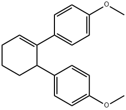 2,3-ビス(p-メトキシフェニル)-1-シクロヘキセン 化学構造式