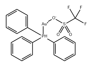 三苯基膦金三氟甲烷磺酸酯,156397-47-6,结构式