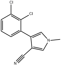 4-(2,3-DICHLOROPHENYL)-1-METHYL-1H-PYRROLE-3-CARBONITRILE 化学構造式