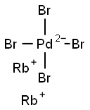 dirubidium tetrabromopalladate(2-)  Struktur