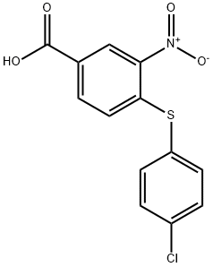 4-[(4-CHLOROPHENYL)SULFANYL]-3-NITROBENZENECARBOXYLIC ACID 化学構造式