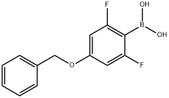 4-苄氧基-2.6-二氟苯硼酸, 156635-89-1, 结构式