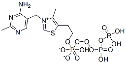 [[2-[3-[(4-amino-2-methyl-pyrimidin-5-yl)methyl]-4-methyl-1-thia-3-azoniacyclopenta-2,4-dien-5-yl]ethoxy-hydroxy-phosphoryl]oxy-hydroxy-phosphoryl]oxyphosphonic acid Structure