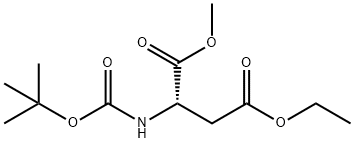 2-TERT-BUTOXYCARBONYLAMINO-SUCCINIC ACID 4-ETHYL ESTER 1-METHYL ESTER Struktur