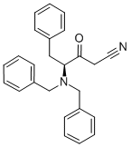 4-S-N,N-Dibenzylamino-3-oxo-5-phenyl-pentanonitrile Structure