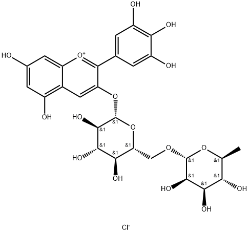 デルフィニジン3‐ルチノシドクロリド 化学構造式