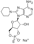 8-PIPERIDINOADENOSINE-3',5'-CYCLIC MONOPHOSPHOROTHIOATE, SP-ISOMER SODIUM SALT,156816-35-2,结构式