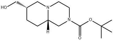 (7S,9aS)-tert-Butyl 7-(hydroxymethyl)hexahydro-1H-pyrido[1,2-a]pyrazine-2(6H)-carboxylate Structure