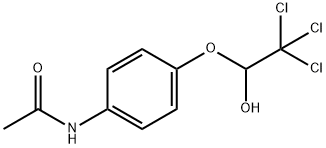 4'-(2,2,2-トリクロロ-1-ヒドロキシエトキシ)アセトアニリド 化学構造式