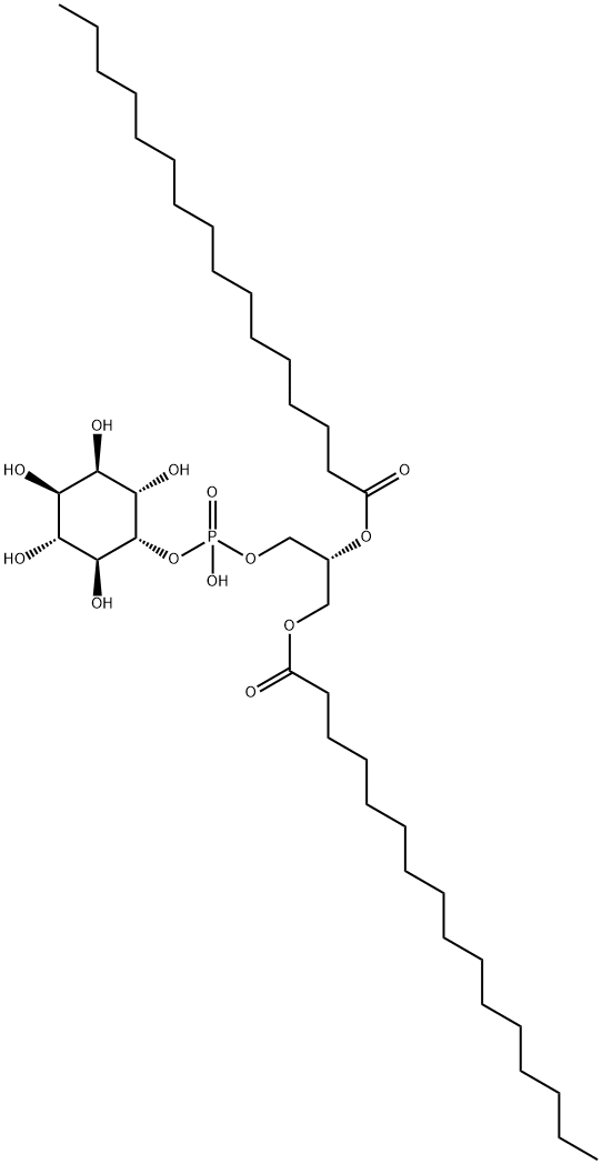 2-O-(1,2-O-dipalmitoyl-sn-glycero-3-phospho)inositol,156925-83-6,结构式