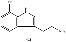 2-(7-溴-1H-吲哚-3-基)乙胺盐酸盐, 156941-60-5, 结构式