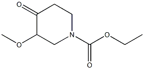 1-Piperidinecarboxylic  acid,  3-methoxy-4-oxo-,  ethyl  ester,  (-)- 结构式