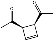 Ethanone, 1,1-(3-cyclobutene-1,2-diyl)bis-, cis- (9CI) Struktur