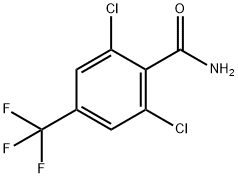 2,6-ジクロロ-4-(トリフルオロメチル)ベンズアミド 化学構造式