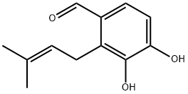 Benzaldehyde, 3,4-dihydroxy-2-(3-methyl-2-butenyl)- (9CI),157027-24-2,结构式