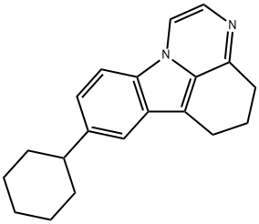 8-Cyclohexyl-5,6-dihydro-4H-pyrazino[3,2,1-jk]-carbazole,157056-89-8,结构式
