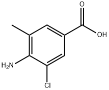 4-AMINO-3-CHLORO-5-METHYLBENZOIC ACID Struktur