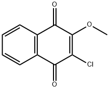 2-メトキシ-3-クロロ-1,4-ナフトキノン 化学構造式