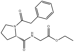 N-(1-(苯基乙酰基)-L-脯氨酰)甘氨酸乙酯, 157115-85-0, 结构式